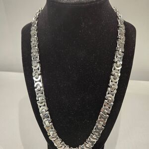 Silver Chain Necklace 21"